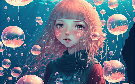 Jellyfish Dreamscape  from Chrome web store to be run with OffiDocs Chromium online