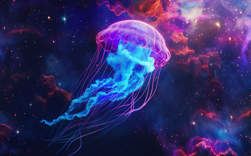 Jellyfish in the Cosmic Sea  from Chrome web store to be run with OffiDocs Chromium online