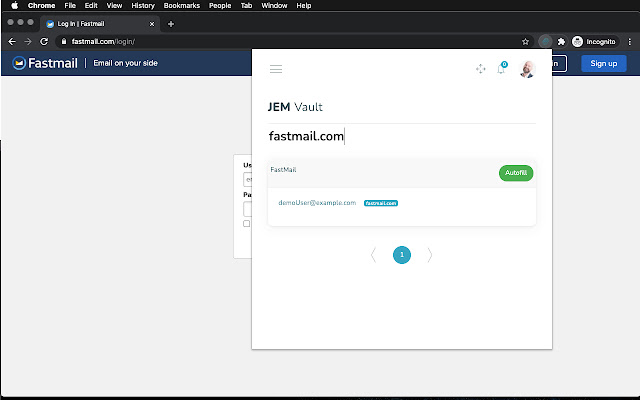 JEMPass Extension  from Chrome web store to be run with OffiDocs Chromium online