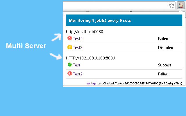 Jenkins Job Monitor  from Chrome web store to be run with OffiDocs Chromium online