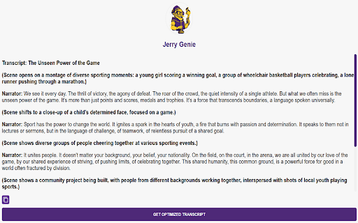 Jerry Genie (Free)  from Chrome web store to be run with OffiDocs Chromium online