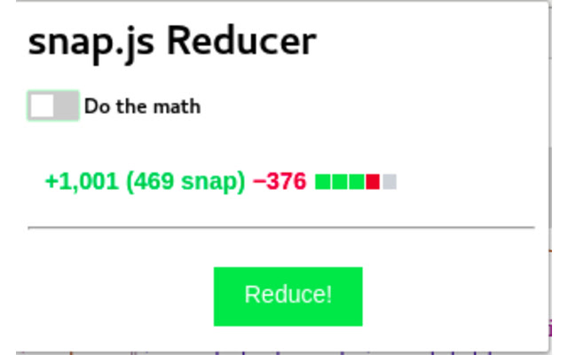 Jest Snapshot Reducer  from Chrome web store to be run with OffiDocs Chromium online