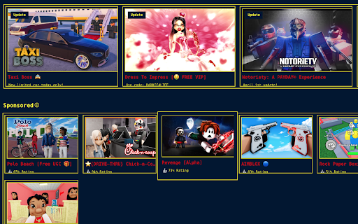 Jet black pixelised theme for robloxcustom UI  from Chrome web store to be run with OffiDocs Chromium online