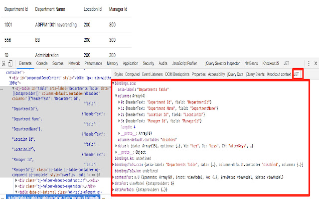 JET DevTools  from Chrome web store to be run with OffiDocs Chromium online