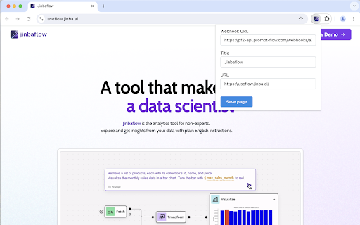 jinbaflow  from Chrome web store to be run with OffiDocs Chromium online
