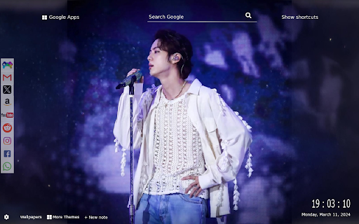 Jin of BTS Wallpaper New Tab Gameograf  from Chrome web store to be run with OffiDocs Chromium online