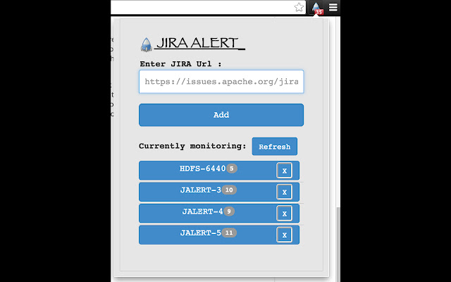 Jira Alert and Updates  from Chrome web store to be run with OffiDocs Chromium online