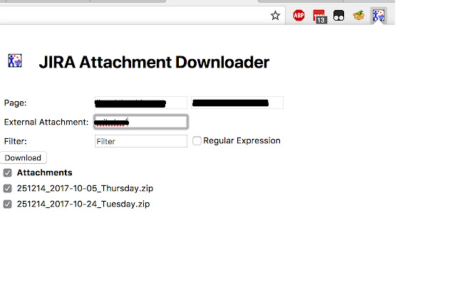 JIRA Attachment Download  from Chrome web store to be run with OffiDocs Chromium online