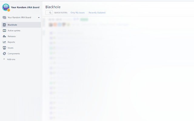 JIRA Backlog to Blackhole  from Chrome web store to be run with OffiDocs Chromium online