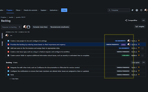 Jira Board Backlog Status Enhancer  from Chrome web store to be run with OffiDocs Chromium online