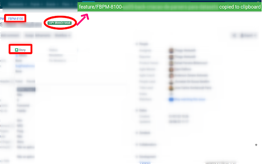 Jira Branch Namer  from Chrome web store to be run with OffiDocs Chromium online
