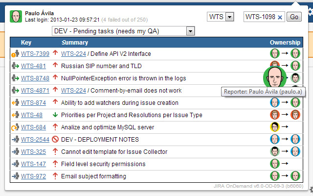 JIRA Buddy  from Chrome web store to be run with OffiDocs Chromium online