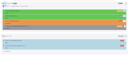 JIRA card layout based on stories/task status  from Chrome web store to be run with OffiDocs Chromium online