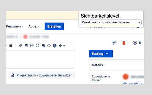 Jira Comment Visibility  from Chrome web store to be run with OffiDocs Chromium online