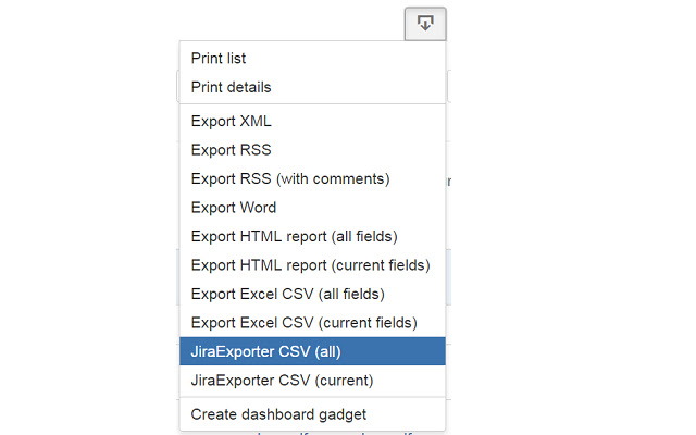 Jira CSV exporter  from Chrome web store to be run with OffiDocs Chromium online