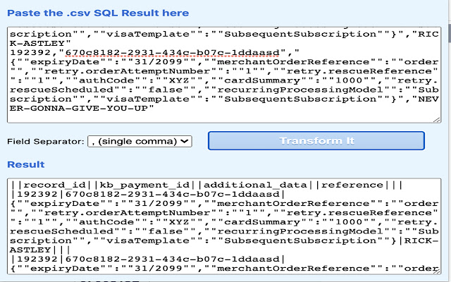 JIRA CSV to Table Converter  from Chrome web store to be run with OffiDocs Chromium online