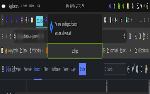 JIRA Notification Notifier  from Chrome web store to be run with OffiDocs Chromium online