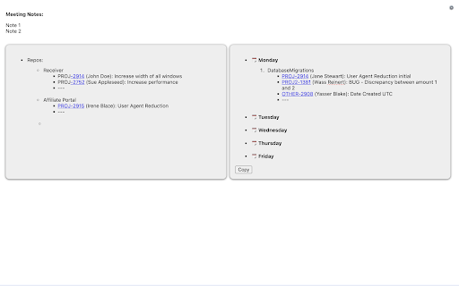 Jira Release Planning Tool  from Chrome web store to be run with OffiDocs Chromium online