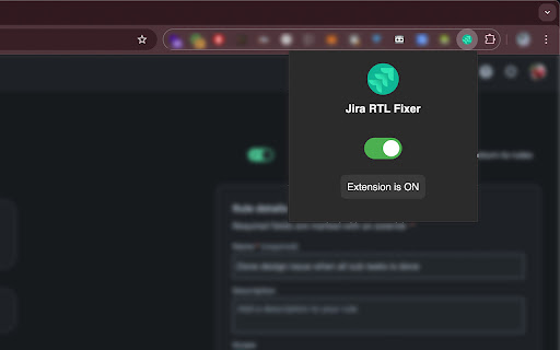 Jira RTL Fixer  from Chrome web store to be run with OffiDocs Chromium online