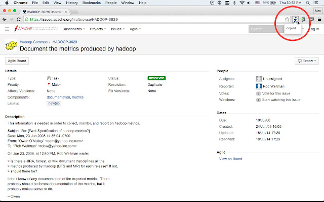 JIRA ShortCut  from Chrome web store to be run with OffiDocs Chromium online