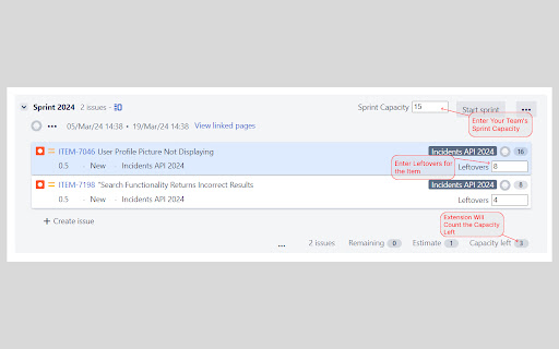 JiraSprintCapacityCalculator  from Chrome web store to be run with OffiDocs Chromium online