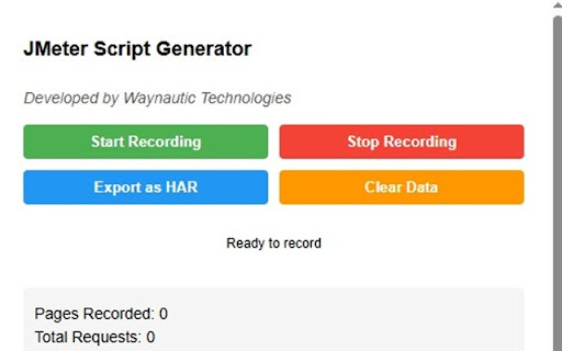 JMeter Script Generator  from Chrome web store to be run with OffiDocs Chromium online