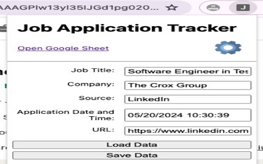 JobApplicationTrakr  from Chrome web store to be run with OffiDocs Chromium online