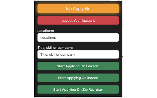 Job Apply Bot  from Chrome web store to be run with OffiDocs Chromium online