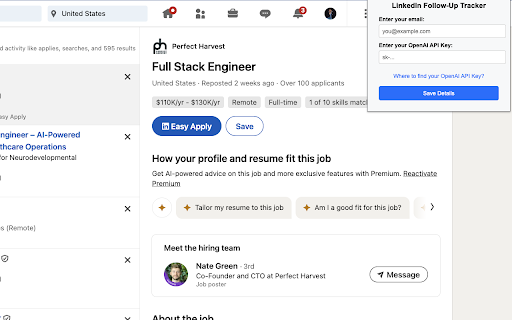 Job Follow Up Tracker  from Chrome web store to be run with OffiDocs Chromium online