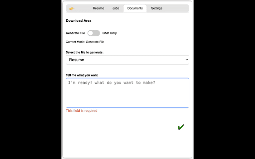 Job Hunting Helper  from Chrome web store to be run with OffiDocs Chromium online