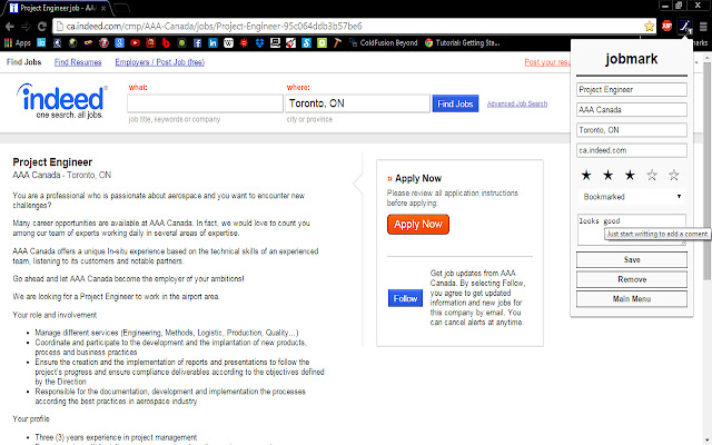 Chrome ウェブストアからの jobmark を OffiDocs Chromium online で実行する