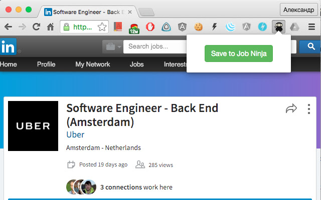 Job Ninja van de Chrome-webwinkel om te worden uitgevoerd met OffiDocs Chromium online