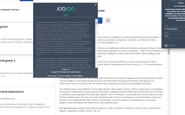 Jobroo Browser Extension  from Chrome web store to be run with OffiDocs Chromium online