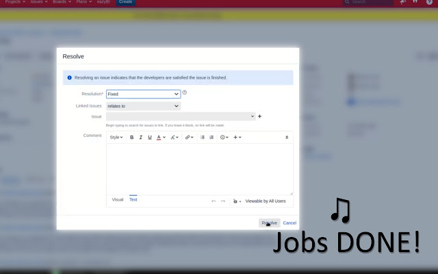 Jobs DONE! (Red Hat Jira)  from Chrome web store to be run with OffiDocs Chromium online