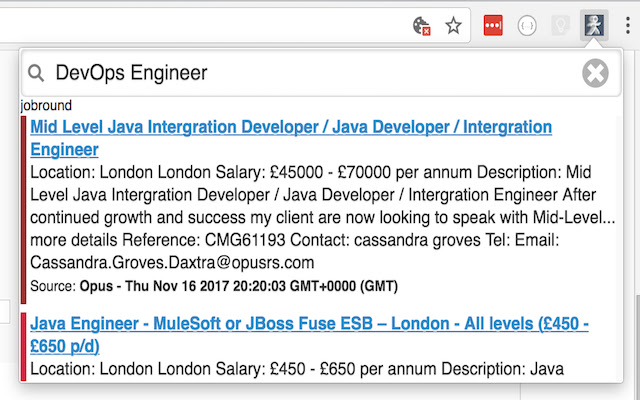Job Search Bot (UK, EU and GCC)  from Chrome web store to be run with OffiDocs Chromium online