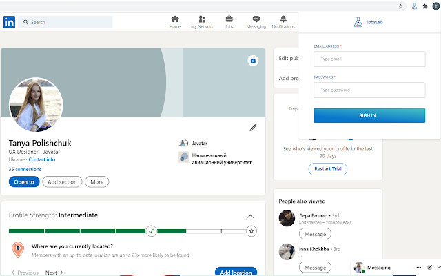 Jobs lab recruiter plugin  from Chrome web store to be run with OffiDocs Chromium online