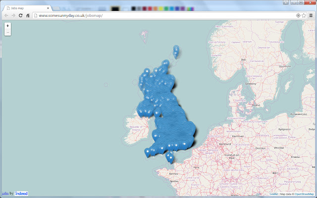 خريطة الوظائف (المملكة المتحدة) من متجر Chrome الإلكتروني ليتم تشغيلها باستخدام OffiDocs Chromium عبر الإنترنت
