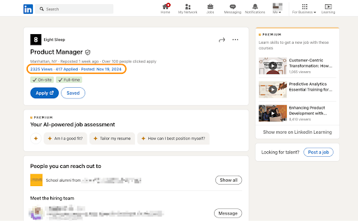 JobSnoop  from Chrome web store to be run with OffiDocs Chromium online