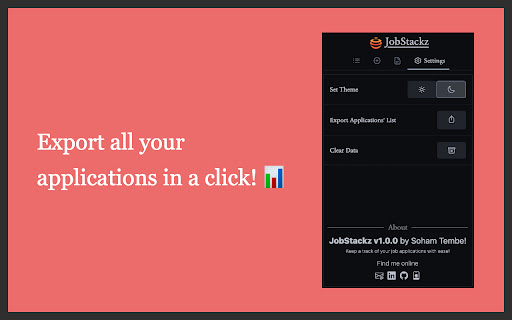 JobStackz  from Chrome web store to be run with OffiDocs Chromium online