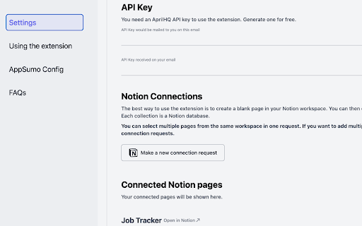 Jobs To Notion  from Chrome web store to be run with OffiDocs Chromium online