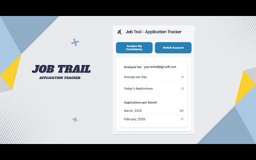 Job Trail Application Tracker  from Chrome web store to be run with OffiDocs Chromium online