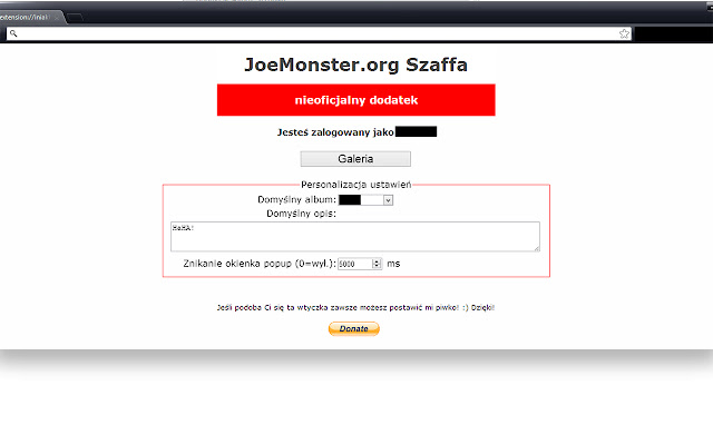 JoeMonster.org Szaffa  from Chrome web store to be run with OffiDocs Chromium online