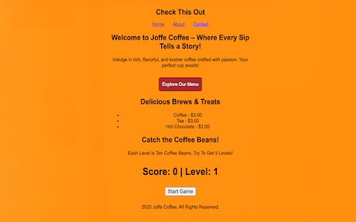 Joffe Coffee Extension  from Chrome web store to be run with OffiDocs Chromium online