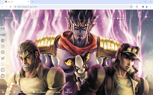 Lo sfondo di JoJo's Bizarre Adventure dal negozio web Chrome può essere eseguito con OffiDocs Chromium online