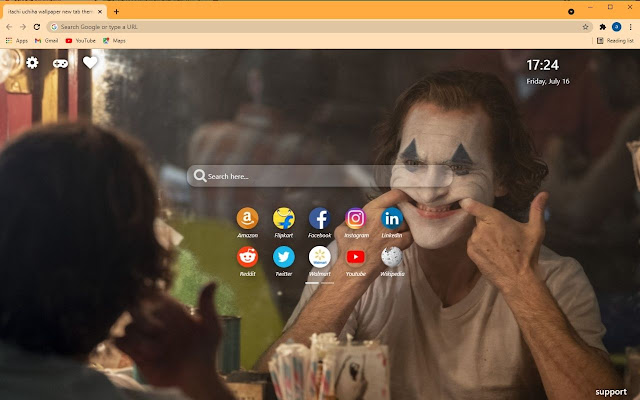 Joker Wallpaper New Tab Theme  from Chrome web store to be run with OffiDocs Chromium online