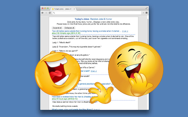 Jokes of the Day  from Chrome web store to be run with OffiDocs Chromium online