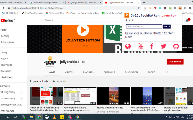 JollyTechButton  from Chrome web store to be run with OffiDocs Chromium online