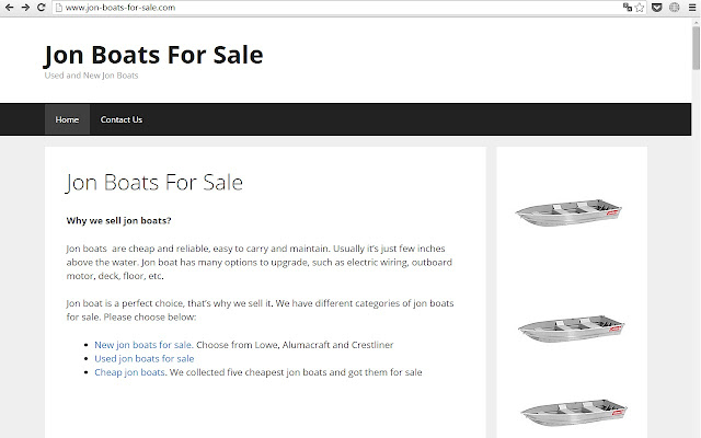 Jon Boats For Sale  from Chrome web store to be run with OffiDocs Chromium online