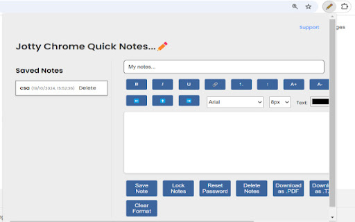 Jotty  from Chrome web store to be run with OffiDocs Chromium online