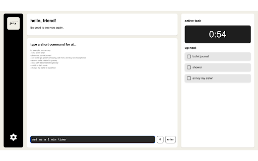 Journey: AI Powered Productivity Dashboard  from Chrome web store to be run with OffiDocs Chromium online